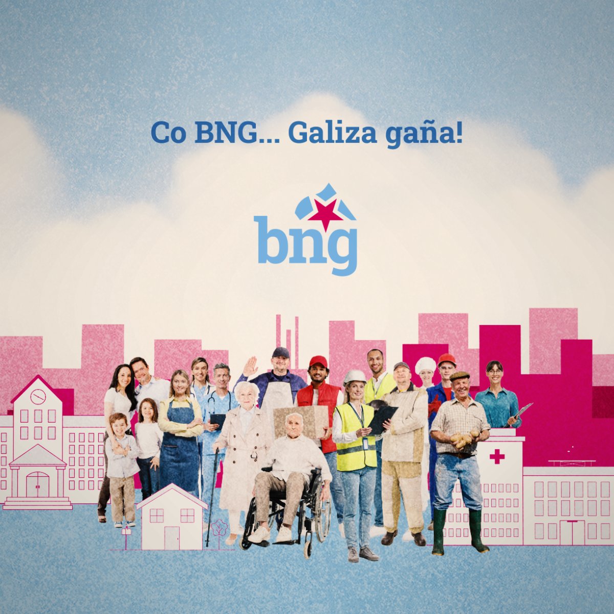 Por Galiza e polos dereitos sociais. Co BNG, ti gañas, Galiza gaña.