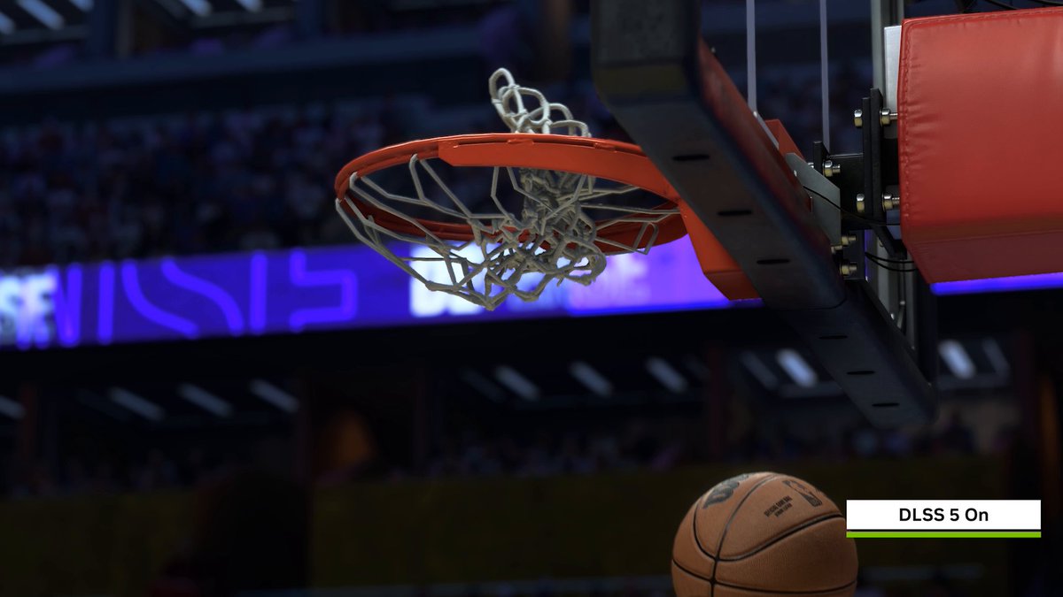 「まさに世代を超えた、グラフィックスの飛躍」 DLSS 5 に対応した『NBA 2K 27』では、コート上のあらゆるプレイが圧倒的なクオリティで再現されています。