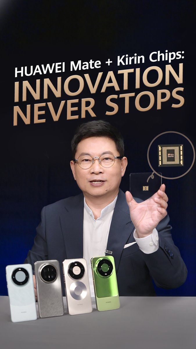 Huawei Executive Director and Chairman of the Board of Directors of the Consumer BG Yu Chengdong spotlights four generations of Kirin chips making their debuts in newly released HUAWEI smartphones, making them faster, smarter, and more powerful!