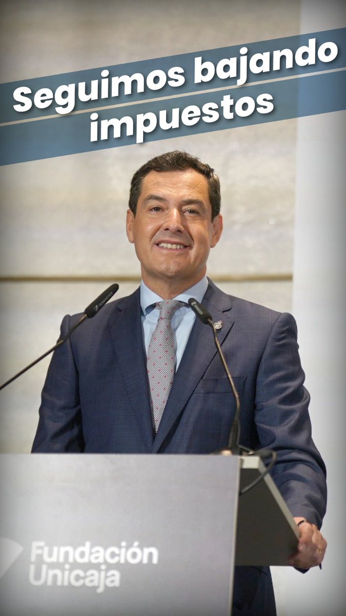 🔴 Los andaluces van a poder deducirse el 15% del gasto por la compra de gafas y lentillas para hijos menores de 25 años. Activamos la octava bajada de impuestos con la reducción del IRPF para clases medias, deducciones al alquiler para familias numerosas y la rebaja del ITP.