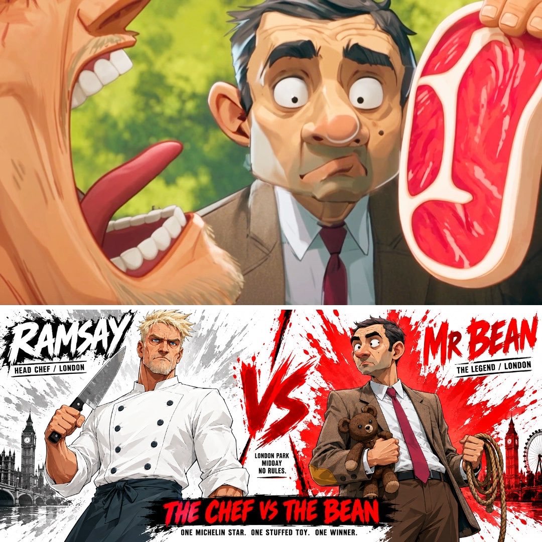 Gordon Ramsay shouldn’t have interfered with Mr. Bean’s picnic🔪🧸 Seedance 2.5 + GPT Image 2.5 Prompt👇🏻