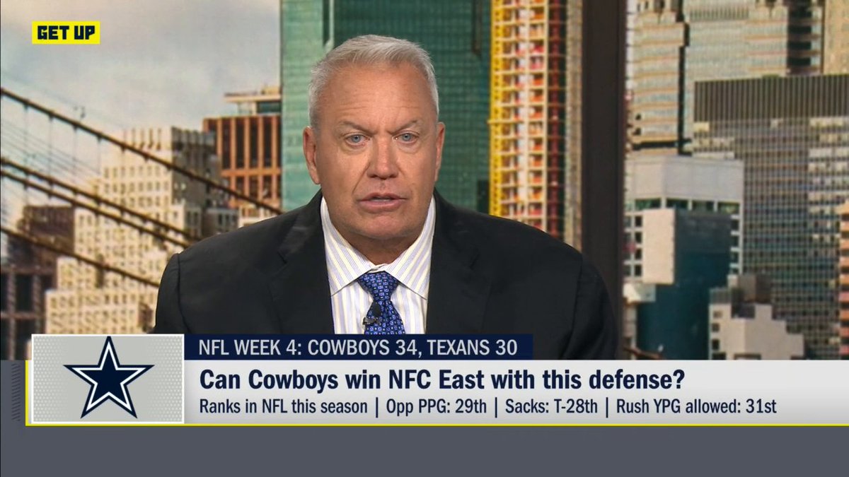 "Horrible, I think, was the word!" —Rex Ryan on the Dallas Cowboys' defense after their Week 4 win over the Houston Texans.