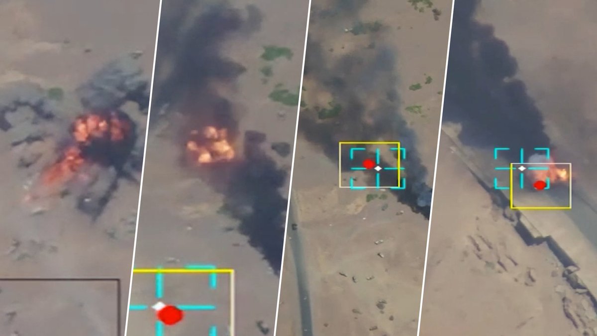 مشاهد استهداف تحشيدات للعدو السعودي في رأس العارة بعدد من الصواريخ الباليستية محلية الصنع - 05 أكتوبر 2026م