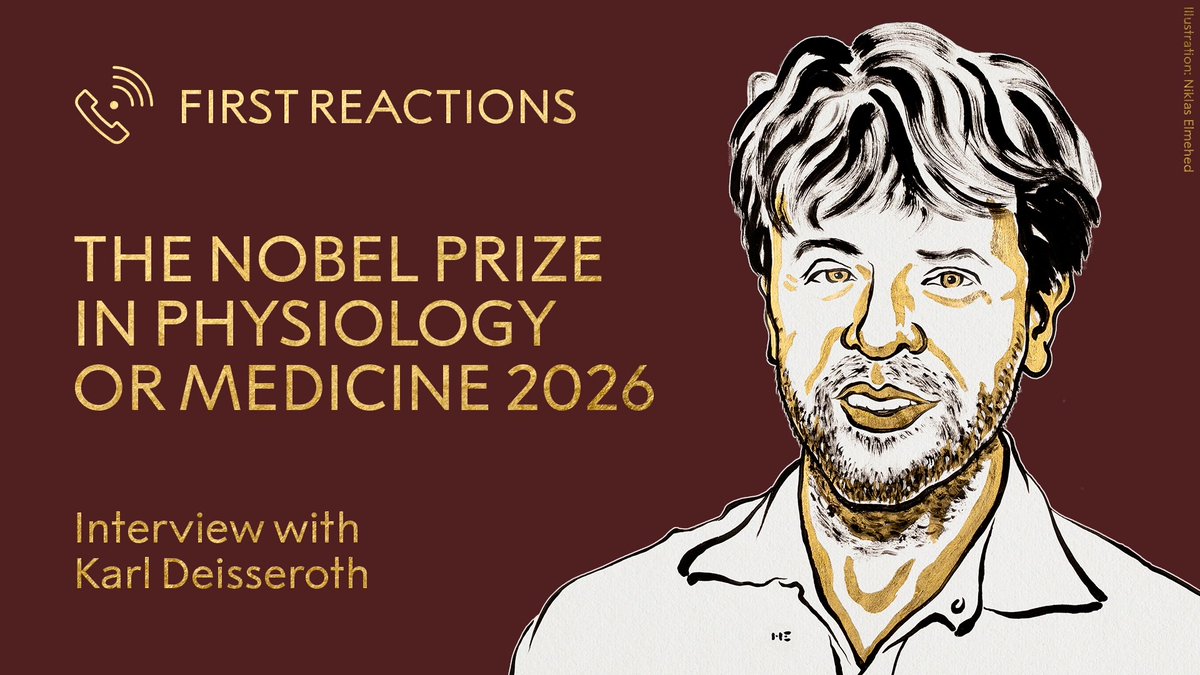 "I was not yet asleep being a night owl. And now I don't think I'll be able to sleep for quite a while!" Today psychiatrist and scientist Karl Deisseroth learned he had been awarded the 2026 Nobel Prize in Physiology or Medicine. We found out his first reaction to the news.