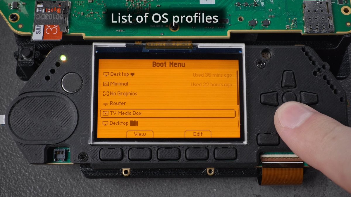 Meet the new Flipper One boot menu - a Falcon-based menu with a clean and intuitive UI, that lets you manage OS profiles and select one to boot. The boot menu also preloads the Linux kernel to speed up OS booting, or even skips kernel reloading when switching between OS profiles with the same kernel, enabling switching in as little as 6.7 sec. Learn more in Flipper One Dev Log #9: