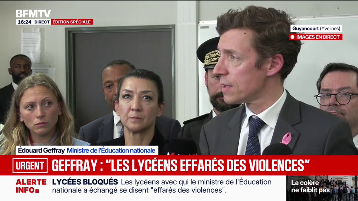 Colère des lycéens: "On constate une nette décrue des perturbations", assure le ministre de l'Éducation nationale