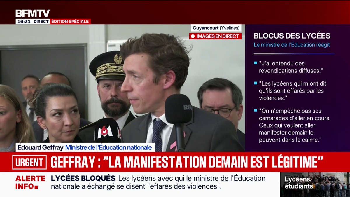 Main d'un adolescent arrachée à Lens: "C'est dramatique", déclare Édouard Geffray, ministre de l'Éducation nationale