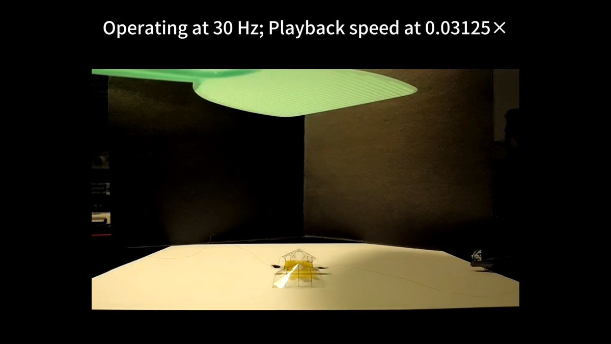 A 185-milligram robot flies freely without a transmission, powering its cone-shaped wings with an electrostrictive actuator. It also stands up to crushing impacts. Learn more in Science Robotics:
