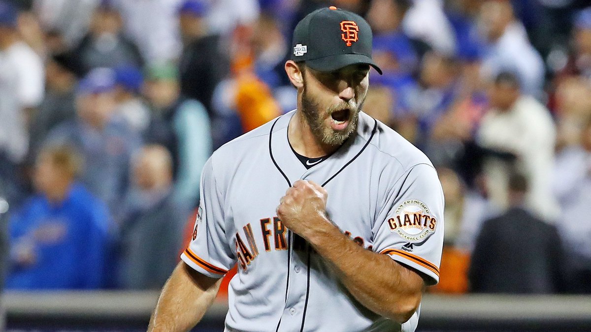 On this day in 2016: Madison Bumgarner threw a complete-game shutout and Conor Gillaspie hit a 3-run homer as the Giants defeated the Mets 3-0 in the NL Wild Card Game 9.0 IP 4 H 0 ER 2 BB 6 K