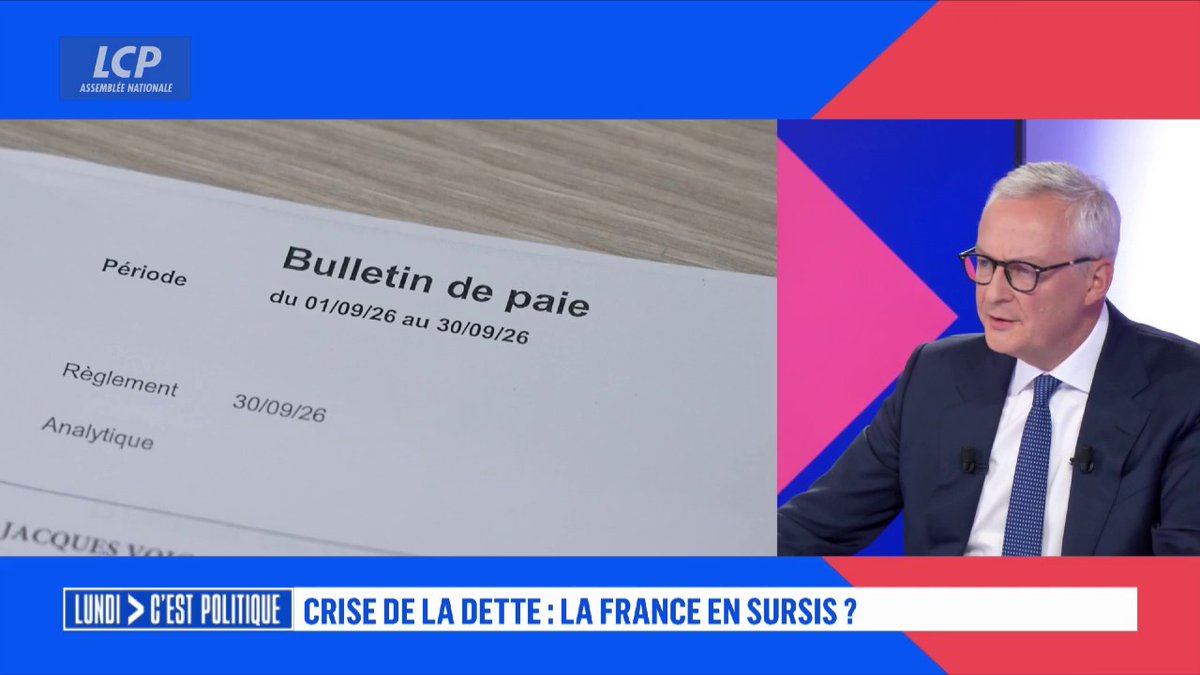 "Aujourd'hui, si la dette explose, c'est d'abord à cause du système de retraite", affirme Bruno Le Maire. #LCPol