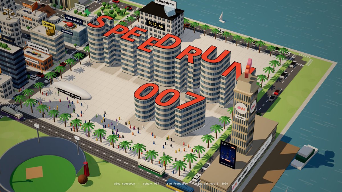 welcome to Speedrun Valley! Speedrun 007 Demo Day is tomorrow, so I Made this Silicon Valley-inspired map with Opus-5.5 🔊 wish us luck! let’s goo🚀