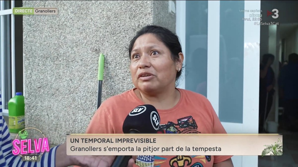 🟢 "L'aigua ho ha destrossat tot, però els meus tres fills estan bé i ho podem explicar" Marisa, veïna del barri del Congost de Granollers afectada per les pluges torrencials d'aquest matí. #LaSelva3Cat ▶