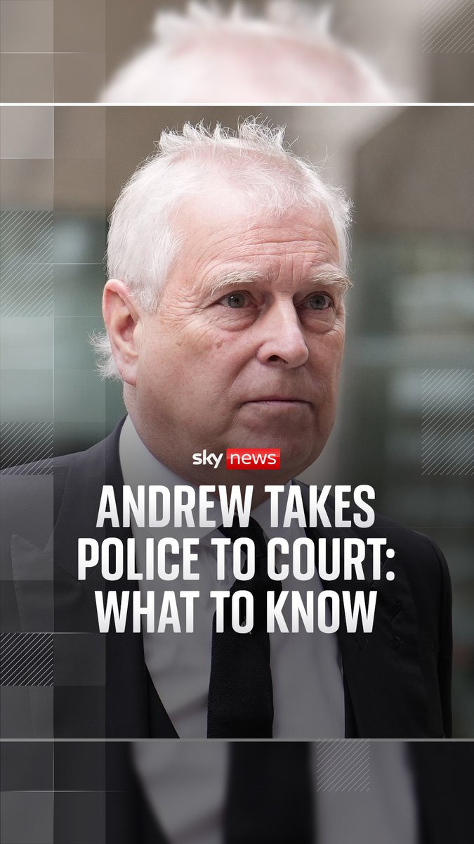 The King's brother, Andrew Mountbatten-Windsor, is taking Thames Valley Police to court to challenge the legality of searches of his home in February. The former prince was detained on his 66th birthday on suspicion of misconduct in public office over his links to paedophile Jeffrey Epstein. Andrew has denied any wrongdoing. Sky's Mollie Malone reports. 🔗