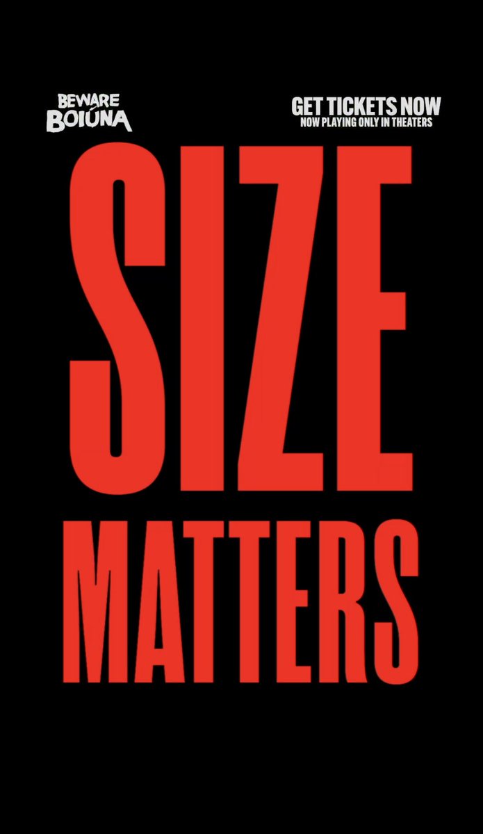 It’s official. Size matters. 🐍 Get tickets now to BEWARE BOIÚNA – NOW PLAYING. 🎟️: #BewareBoiuna