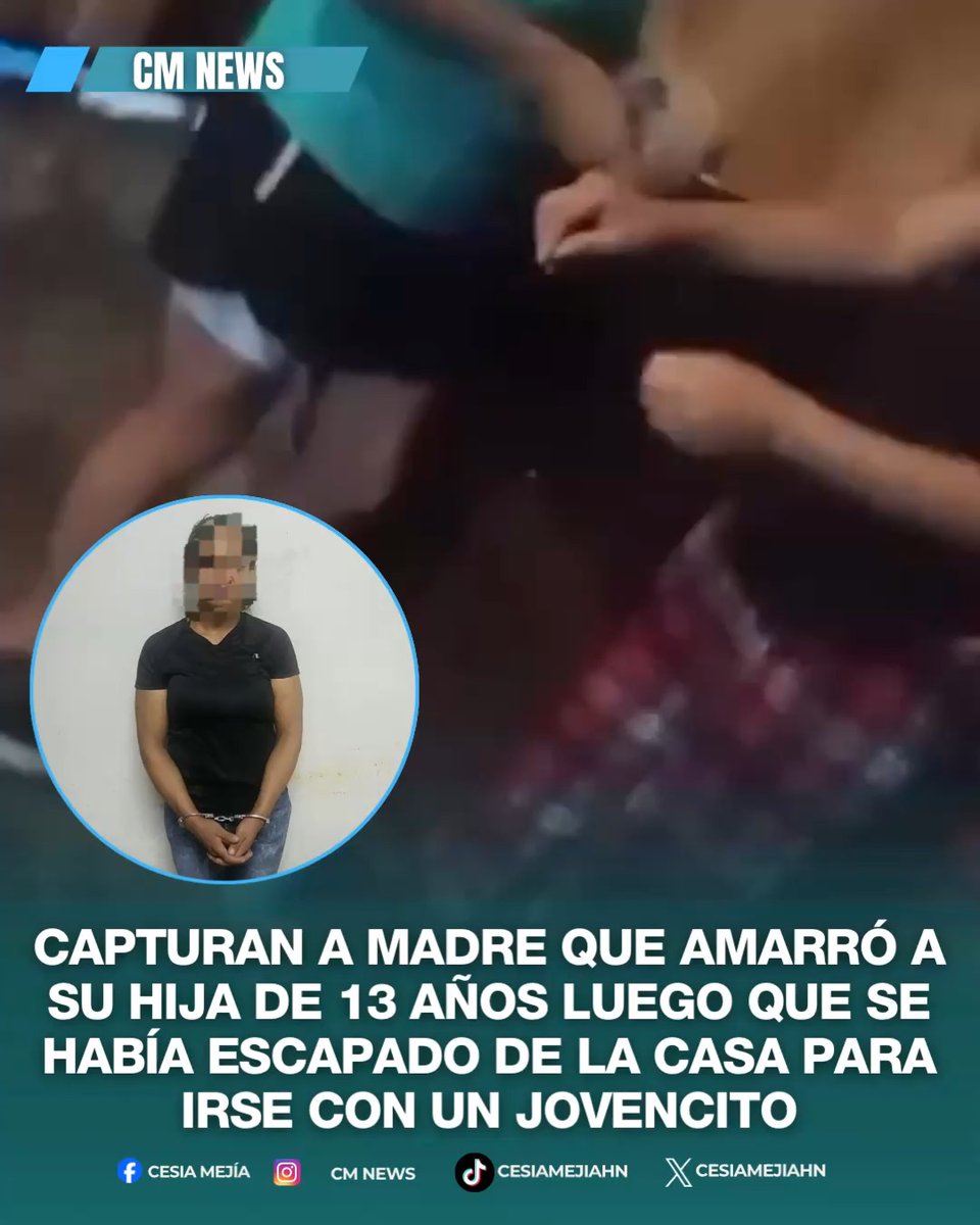 ➪Una mujer ha sido detenida por la Policía Nacional de Honduras en Comayagüela por suponerla responsable de maltrato físico y psicológico en perjuicio de su hija de 13 años. La intervención policial se originó luego de una denuncia interpuesta por vecinos del sector, quienes alertaron a las autoridades sobre las presuntas agresiones contra la menor. Por su parte, la hondureña después de ser detenida, defendió su actuación asegurando que se trataba de una forma de corregir a su hija. “Por corregir a mi hija… ahora los hijos no se corrigen”, expresó la mujer, ya que presuntamente su hija vendía drogas y no llegaba al colegio por estar con un jovencito. #cmnews #lifestyle #noticias #honduras
