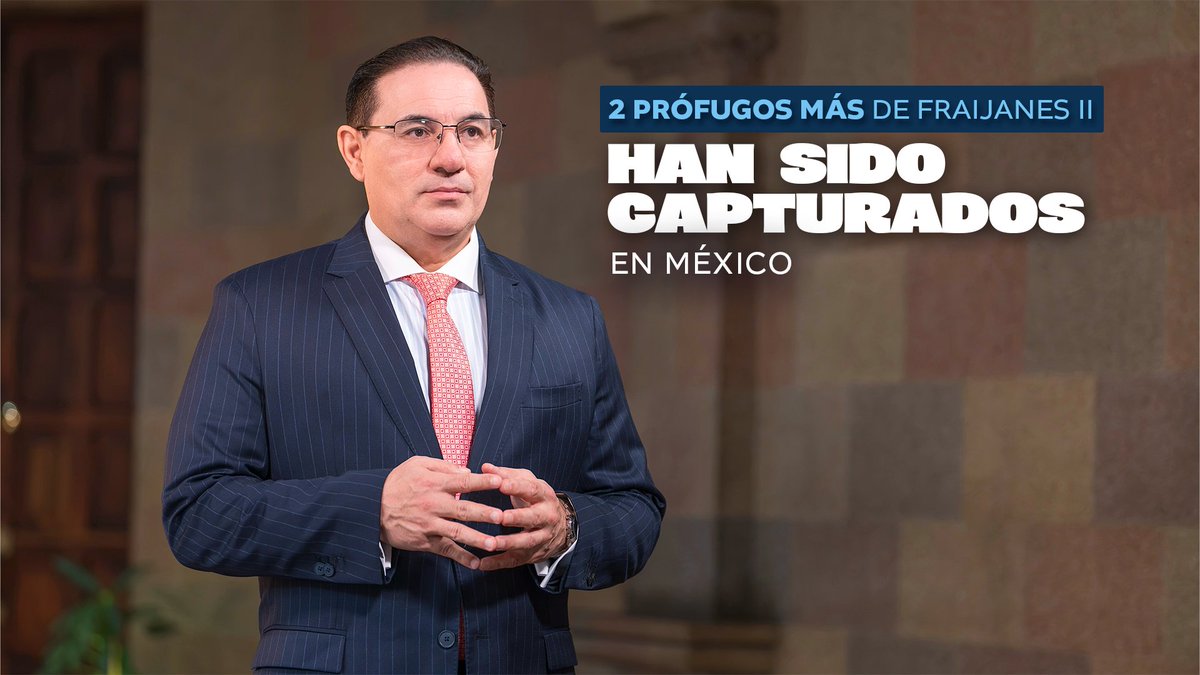 En coordinación con autoridades mexicanas, #Mingob informa la recaptura de Esvin Estuardo Herrera Ardiano, "Liro Spyder", y Rudy Augusto Ortiz Morales, "Smoking" de los fugados de Fraijanes II. Se escondieron fuera del país. No les sirvió. #EstamosCumpliendo 🇬🇹