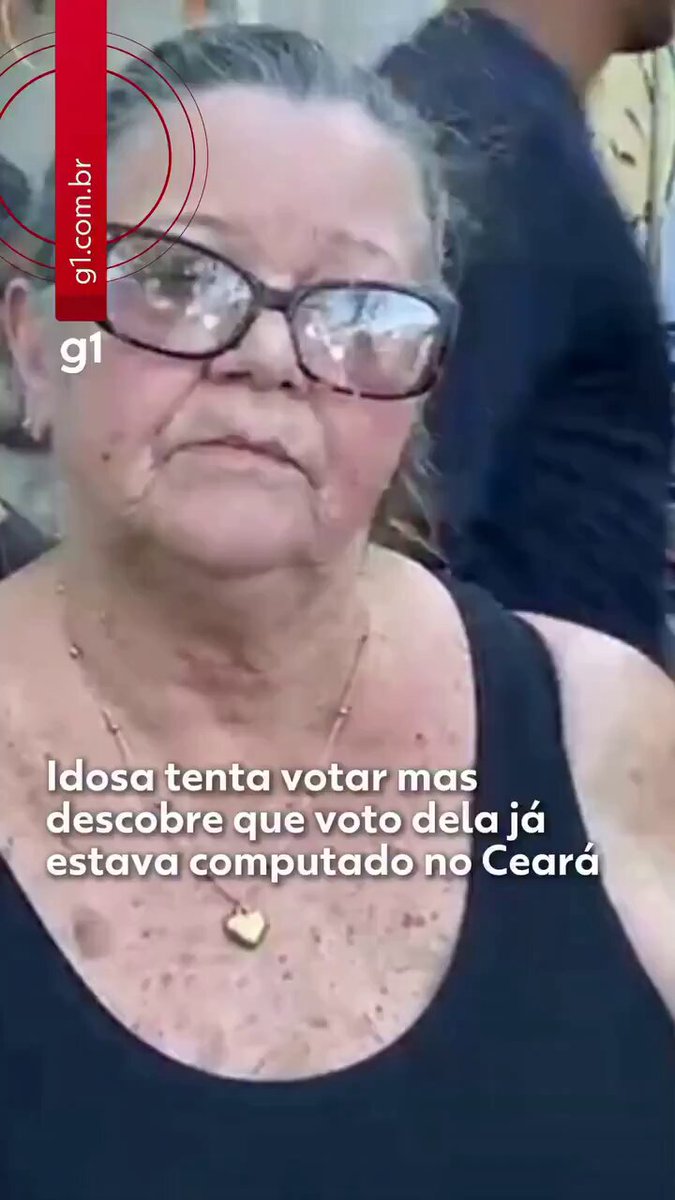 🚨 GRAVE: Idosa de 65 anos afirma que não conseguiu votar em Fortaleza, pois, quando chegou, seu voto já havia sido computado. Ela não pôde exercer o direito de voto.