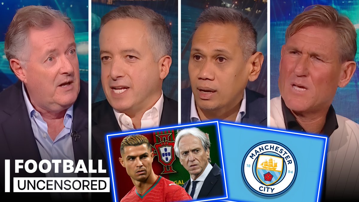 🐐 "The extraordinary attempts people go to, to belittle the greatest to ever play the game!" Tonight's episode on the Man City allegations, and the fallout between Ronaldo and Jorge Jesus has just dropped! 👇 📺 Piers Morgan | Kaveh Solhekol | Simon Jordan