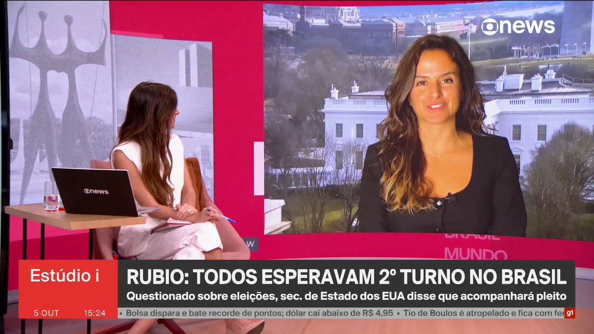 Donald Trump e Marco Rubio mantêm neutralidade ao serem questionados sobre as eleições brasileiras. ➡️ #Estúdioi - de segunda a sexta, às 13h, na #GloboNews. Assista na TV e no globoplay