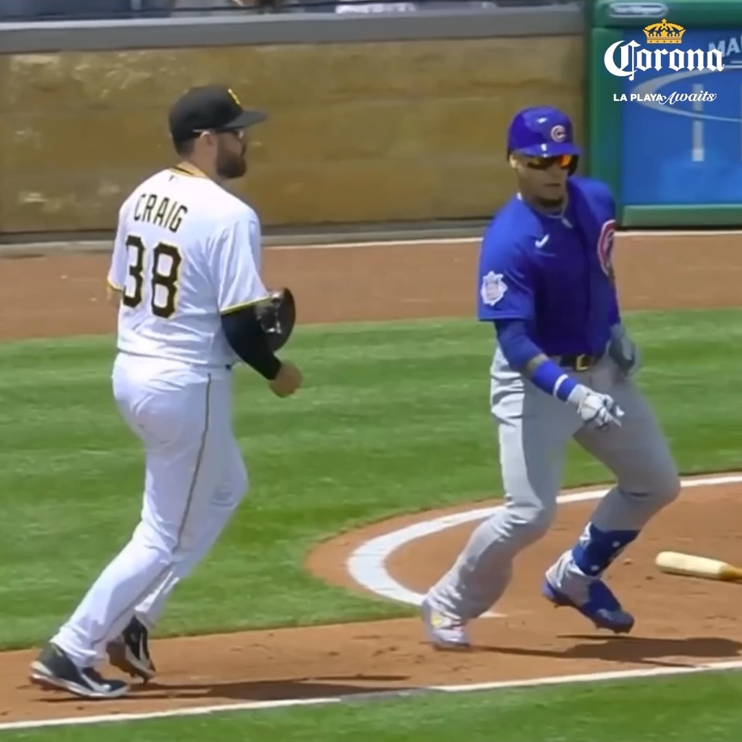 All the first baseman had to do was touch first base but he chased after Javy Baez instead, a breakdown throwback