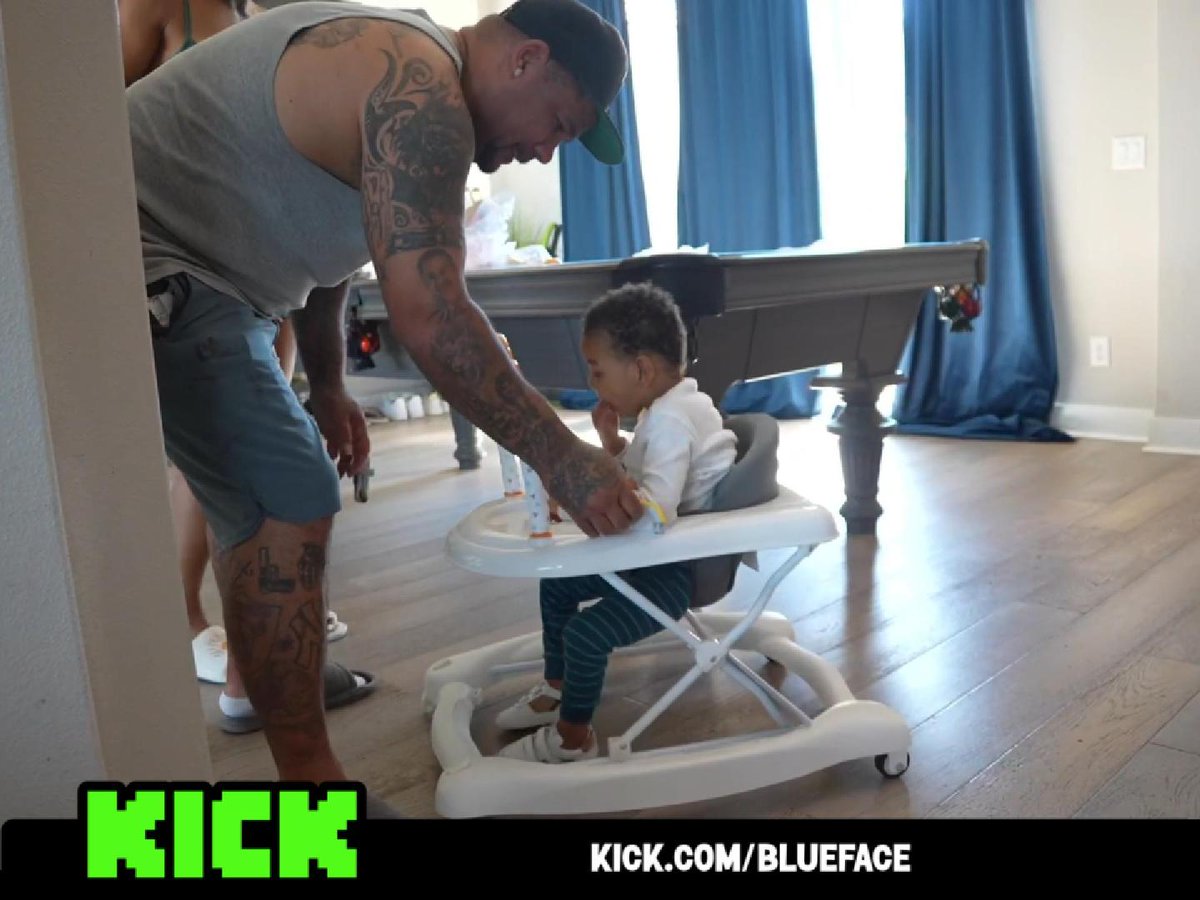 Blueface and Chrisean Rock were disappointed after 3 year old Chrisean Jr. couldn’t fit into the BABY WALKER a fan sent to help him walk. 💔