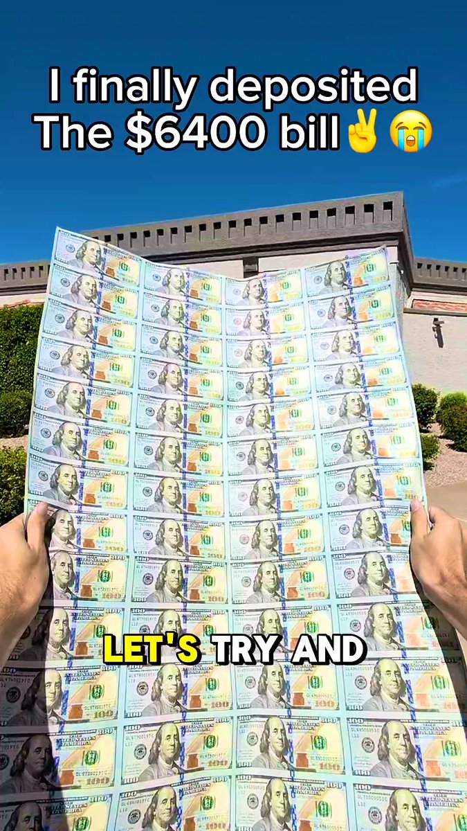 He Finally Deposited $6400 Bill Into The Bank😭✌️