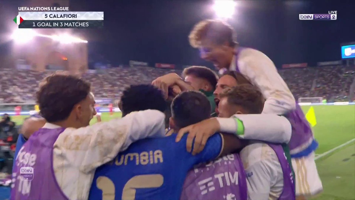⚽ ريكاردو كالافيوري يعيد التقدم لإيطاليا أمام تركيا 🇮🇹🔥 #دوري_الأمم_الأوروبية