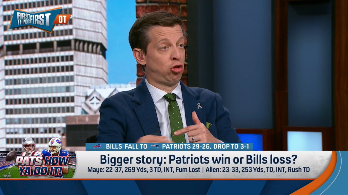“The story to me was Patriots win because I was shocked by it. I thought this was a season-saver… For the Bills, it’s a bad loss and Josh made some bad mistakes, no doubt about it. We have just seen that from him before.” Danny Parkins explains: