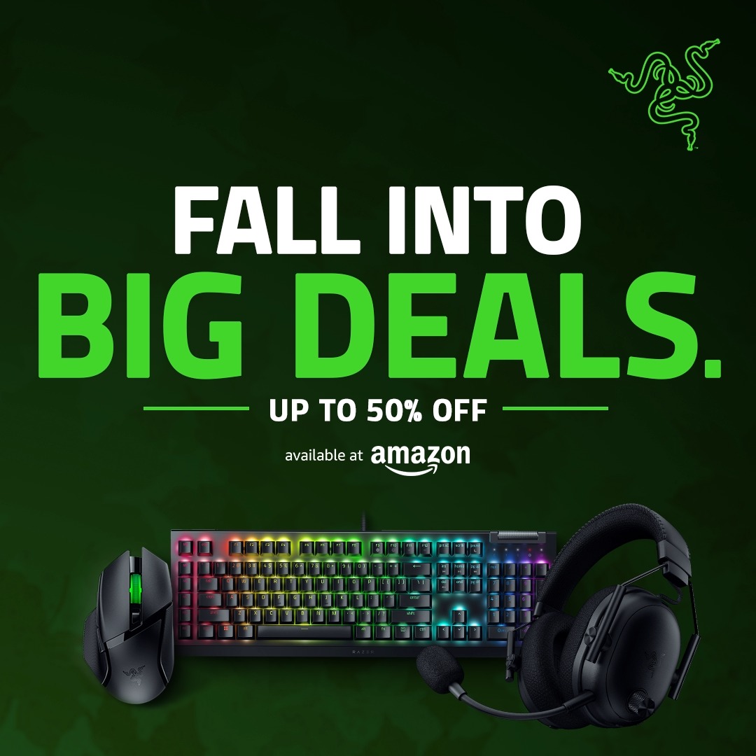 Prime Big Deal Days start tomorrow. Plan your loadout today: The Razer BlackShark V3 Pro, Razer Naga V2 Pro, and more will be at limited-time prices for Prime members on October 6-7. The setup you’ve been building is about to get a lot easier to finish.