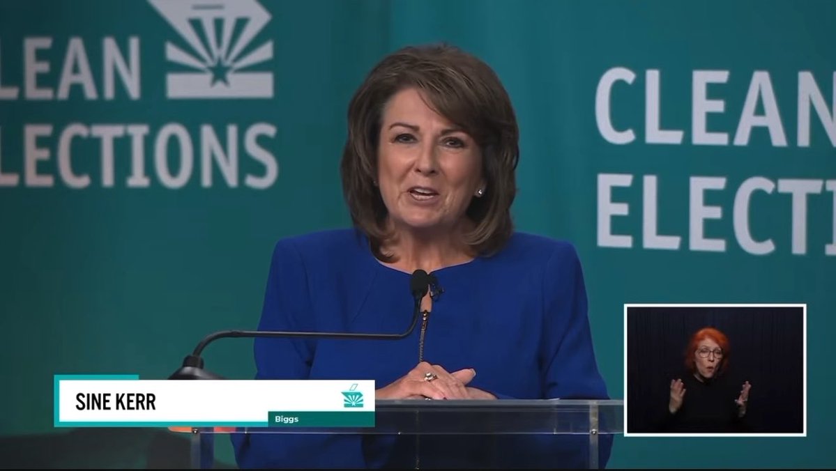 .Sine Kerr is absolutely right in her closing statement: it’s a disgrace that Katie Hobbs and John Giles have refused to debate. They have no plan and no vision for Arizonans. A BIGGS/KERR administration will restore Arizona to its full potential!