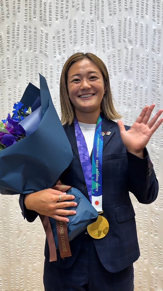 🏅後藤若葉 (三菱重工浦和レッズレディース) 『チーム一丸となって優勝することができて、とても嬉しい』 セレモニーに参加した選手の声をお届け🗣️ #なでしこジャパン #サッカー日本代表