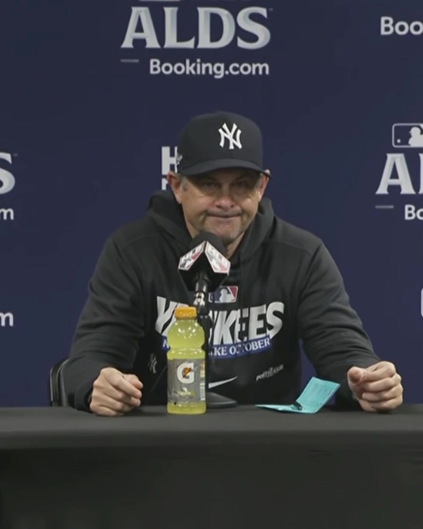 "A really rough night to say the least for us. We've got to get over it. We've responded all year to difficult times and we've got to do it again" - Aaron Boone on the defensive miscues by the Yankees in ALDS Game 2