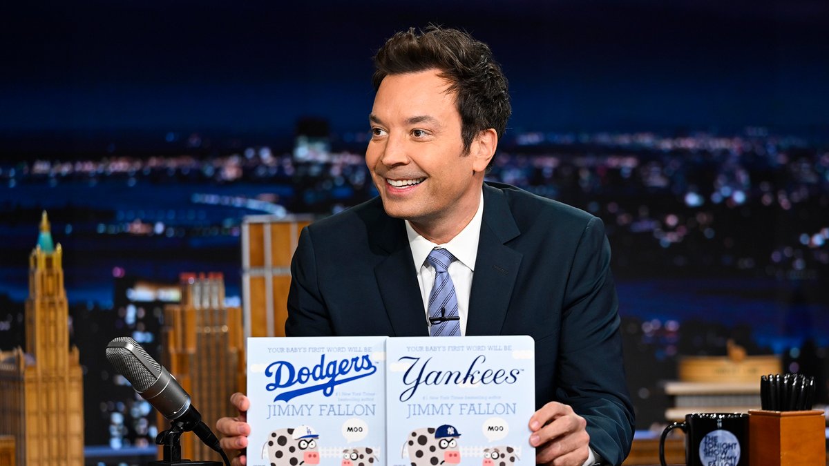Your baby’s first word will be… @yankees or @dodgers! Preorder a copy of Jimmy’s new book at the link below! ⬇️