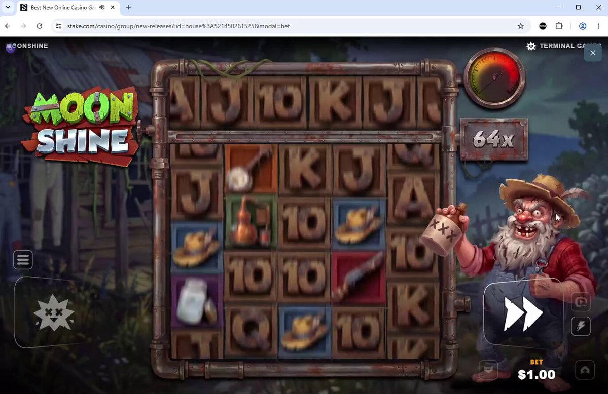 THIS IS MY NEW FAVORITE GAME. THE 64X SPINS ON THIS MOONSHINE GAME IS CRAZY. THIS MIGHT BE THE NEW WAYLANDERS. Tipping out a few!!! Must follow me, like, repost, and include stake name or usdt address.