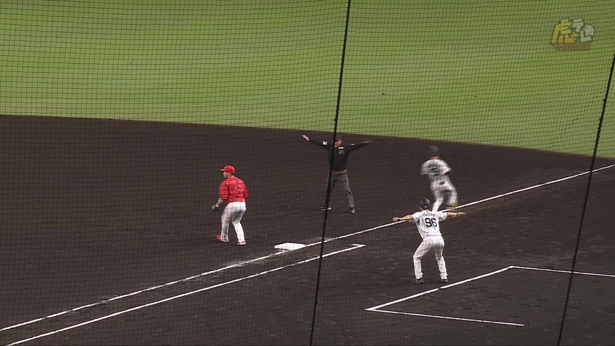 2回裏、近本光司選手がセカンドタイムリー内野安打で追加点!