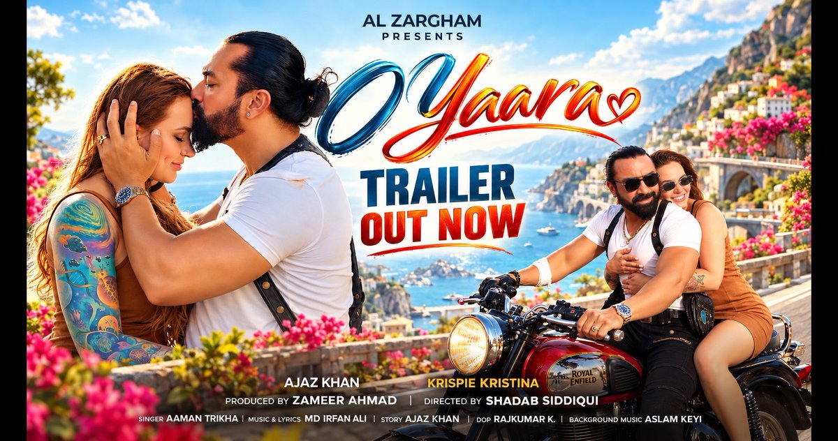 Love, power, money aur underworld… Goa ki khoobsurati ke peeche chhupe raaz! ❤️🔥 O YAARA ka Official Trailer OUT NOW! 🎬🔥 Dekho aur batao kaisa laga! 🎵 Full song: 8 October #OYaara #AjazKhan #ShawarAli #KrispieKristina