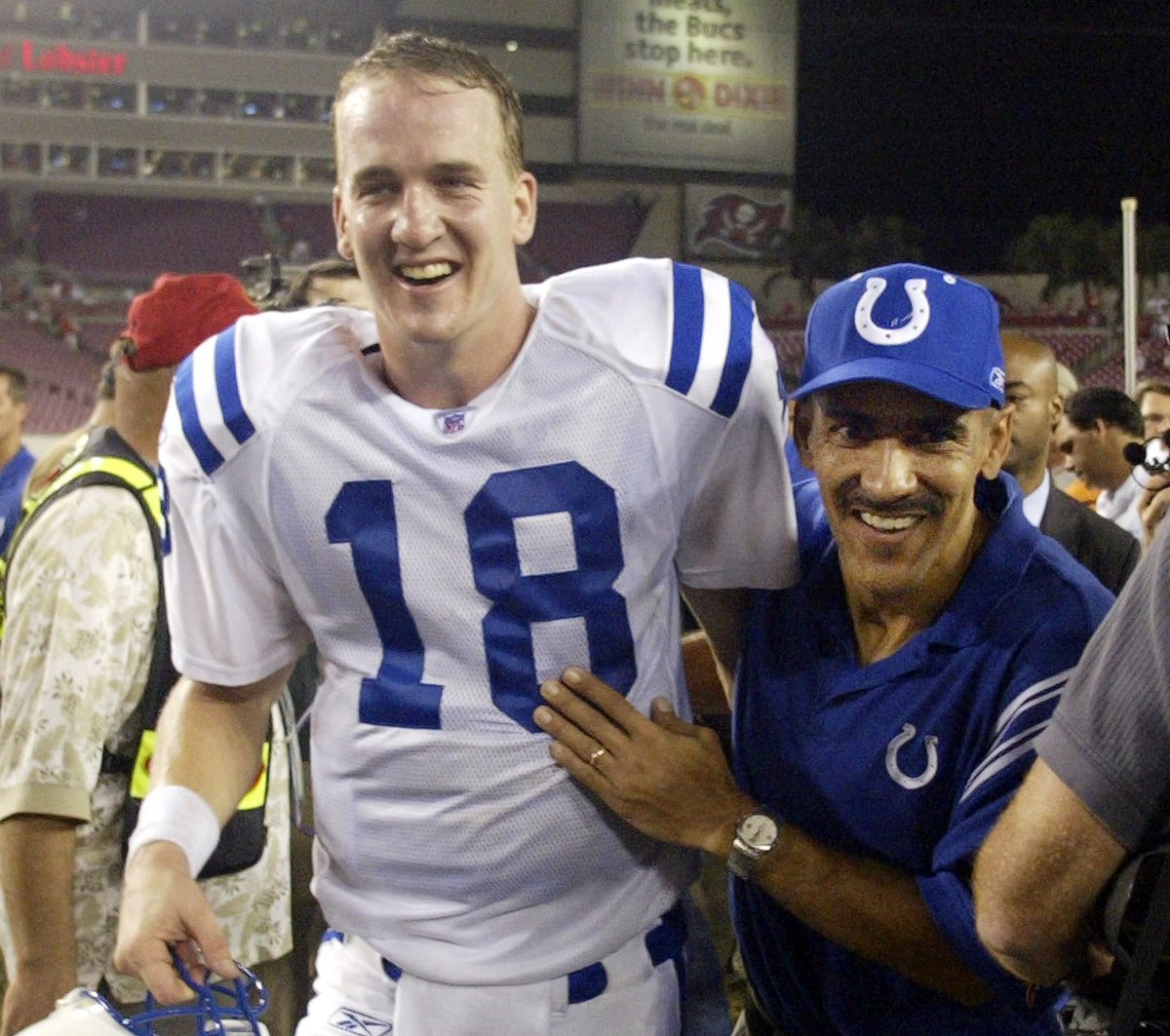23 years ago today (2003) 🗓️ Peyton Manning led the Colts on one of the GREATEST COMEBACKS IN NFL HISTORY. Down 35-14 with 5:09 to go, Indianapolis STORMED BACK against the Bucs AND WON 🤯 via NFL Legacy | #ForTheShoe