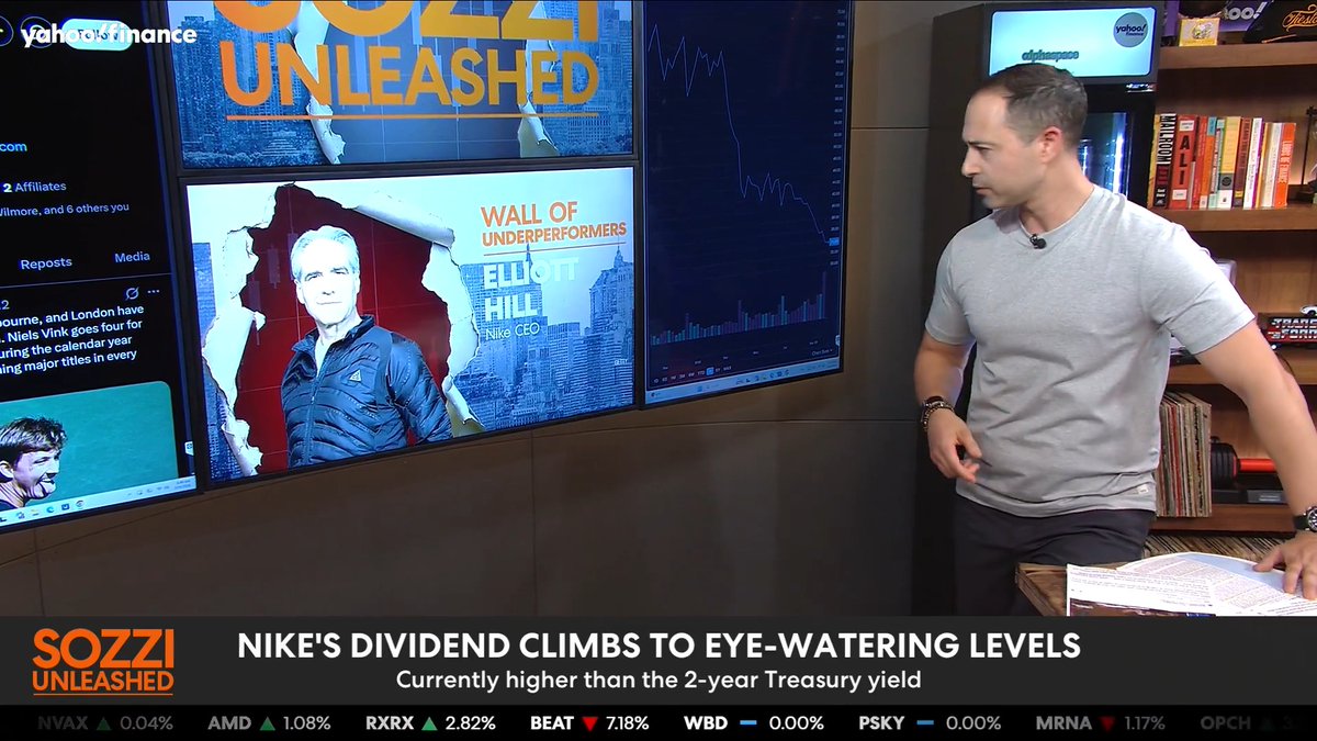 Nike CEO Elliott Hill is officially the first name on Brian Sozzi's Wall of Underperformers. 😬