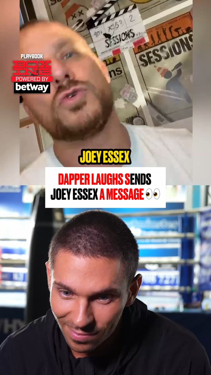‼️ Dapper Laughs sends a message to Joey Essex prior to their bout this Saturday in London 👀🗣️