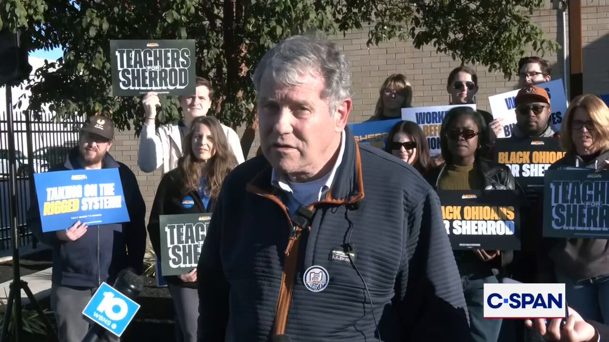 U.S. Senate candidate Sherrod Brown (D-OH): "People are eager to vote, so why not vote early?...It's clear that the legislature is making it harder for people to vote."