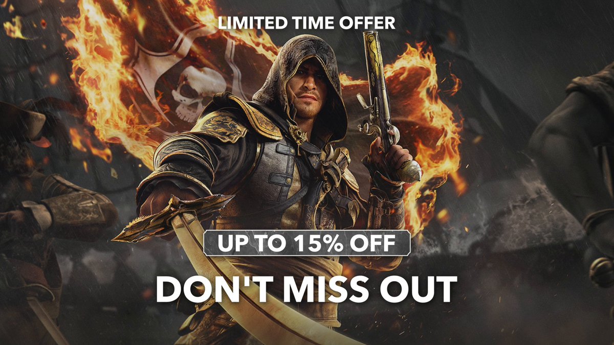 Last chance to get up to 15% off AC Black Flag Resynced! Set sail once again in the Caribbean as Edward Kenway in this enhanced remake. #AssassinsCreed