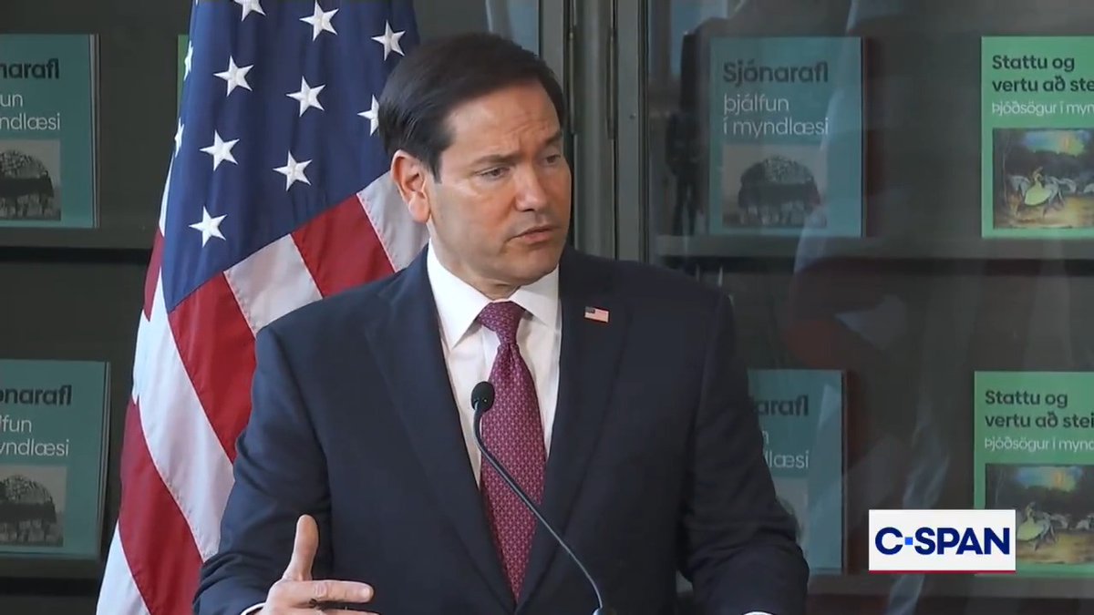 Sec. Rubio on Trump social media post depicting U.S. acquisition of Iceland: "We're not talking about social media posts, I'm here, we're here meeting with a country...everything's very positive in our relationship."
