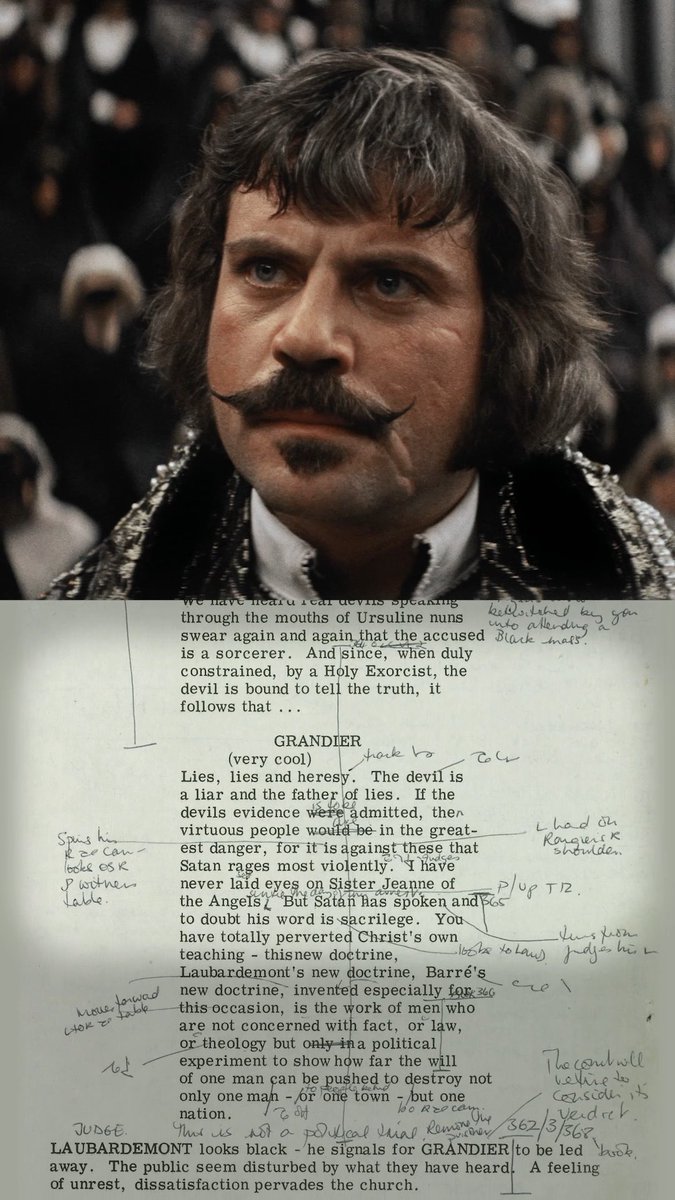 From Ken Russell’s script to Oliver Reed’s performance: a side-by-side comparison with continuity supervisor Ann Skinner’s original script. KEN RUSSELL’S THE DEVILS opens in theaters 10.16 for one week only: