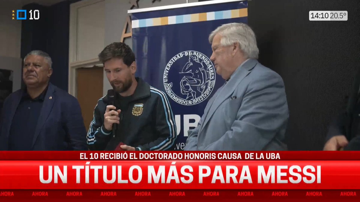 #AHORA | Messi recibió el doctorado honoris causa de la UBA 📺#C5N en vivo: