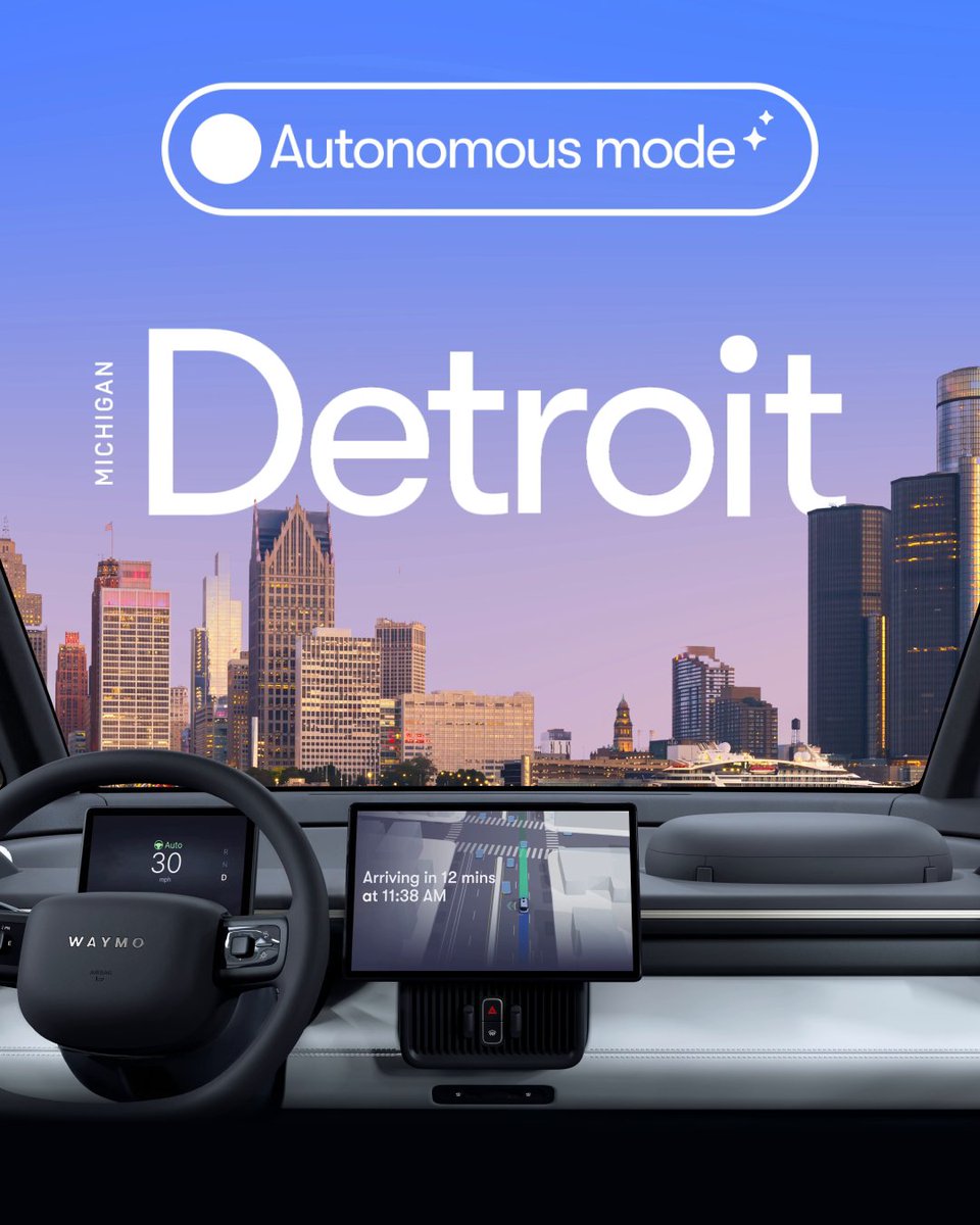 Detroit, we’re starting fully autonomous driving! This week, you may start seeing our vehicles on the road without a human driver. We aren’t picking up riders quite yet, but stay tuned. Download the Waymo app to be one of the first in line when we launch.