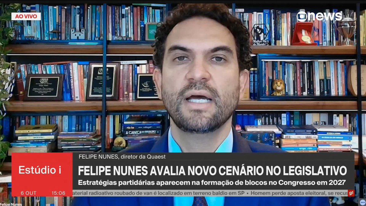 Felipe Nunes: Indecisão do eleitor no RJ e impasse sobre Garotinho dificultaram captar crescimento intenso de Douglas Ruas. ➡️ #Estúdioi - de segunda a sexta, às 13h, na #GloboNews. Assista na TV e no Globoplay