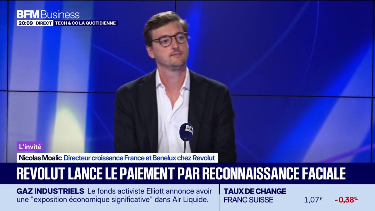 💳Revolut lance le paiement par reconnaissance faciale : une bonne nouvelle pour les commerçants ! "Les commerçants vont passer de 1 à 2 % de frais de transaction lorsqu’on paie par carte à 0 % avec Pay with Smile" 💬Nicolas Moalic 🎙️François Sorel