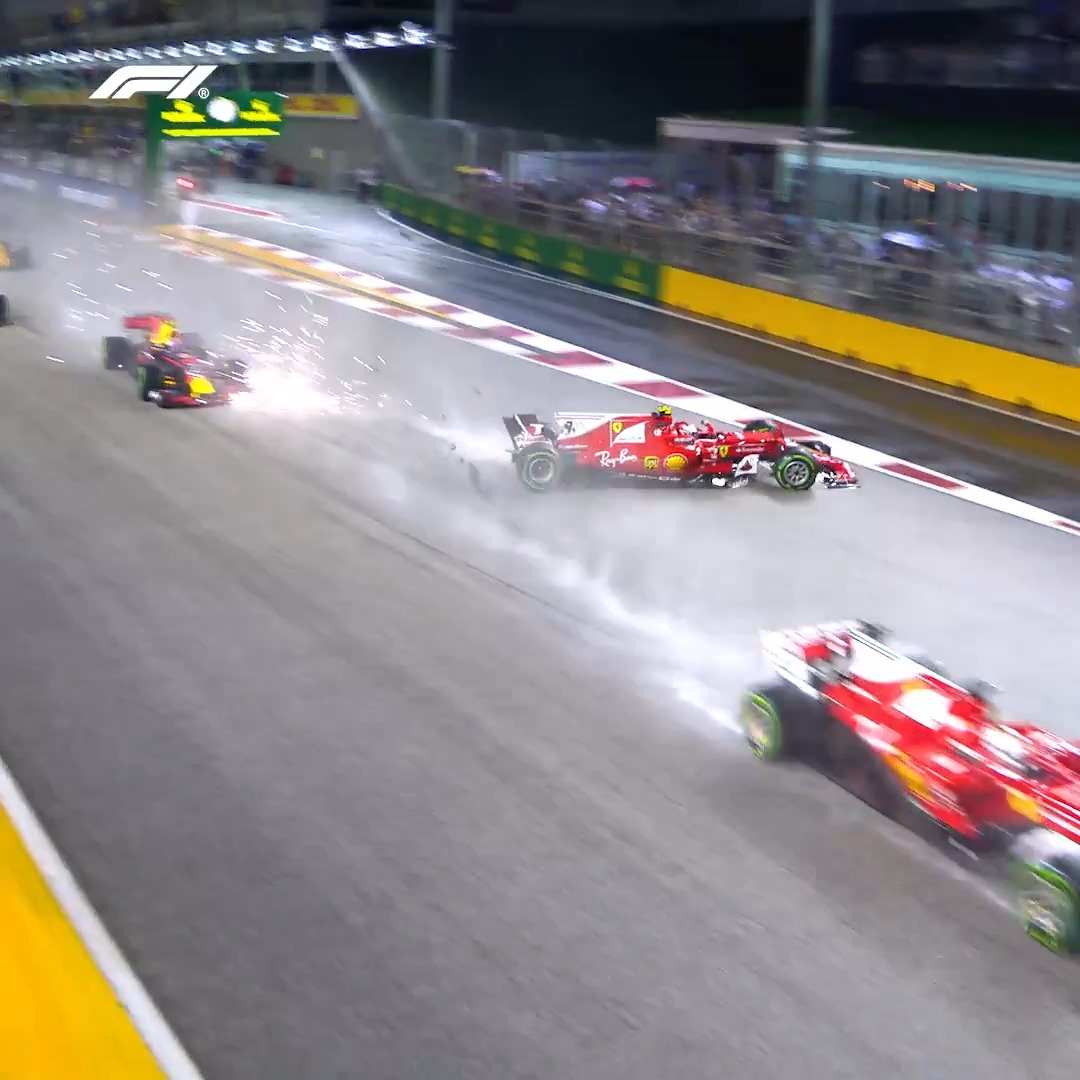 Almost a decade later, the wet start from Singapore in 2017 is still one of the most dramatic ones we've ever seen 🥴 #F1 #SingaporeGP