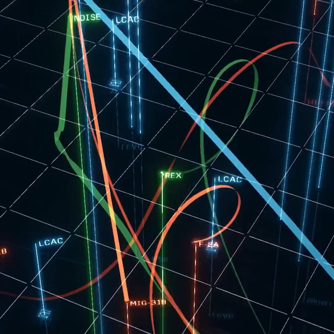 After completing a mission in Ace Combat 8, relive your flight path with the series' signature dancing ribbons ⤴️ 🟩 Your squad 🟦 Your allies 🟥 Your enemies