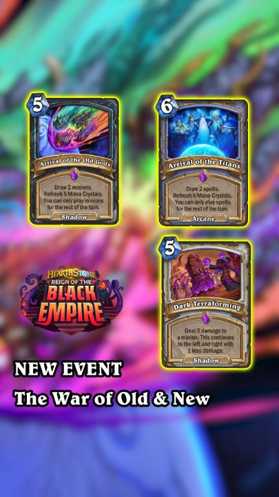 ⚔️ Participate in a war as big as the Old Gods themselves! Battle for the fate of Azeroth, earn powerful cards, and acquire otherworldly rewards in this event!